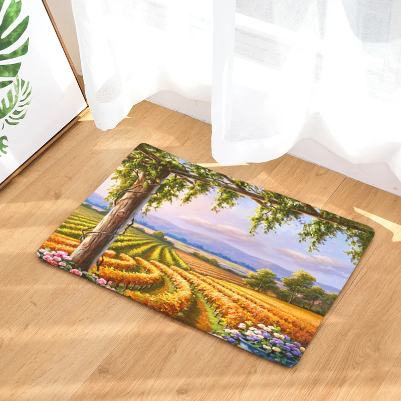 Винтажный декоративный коврик для входной двери в деревенском стиле абсорбент