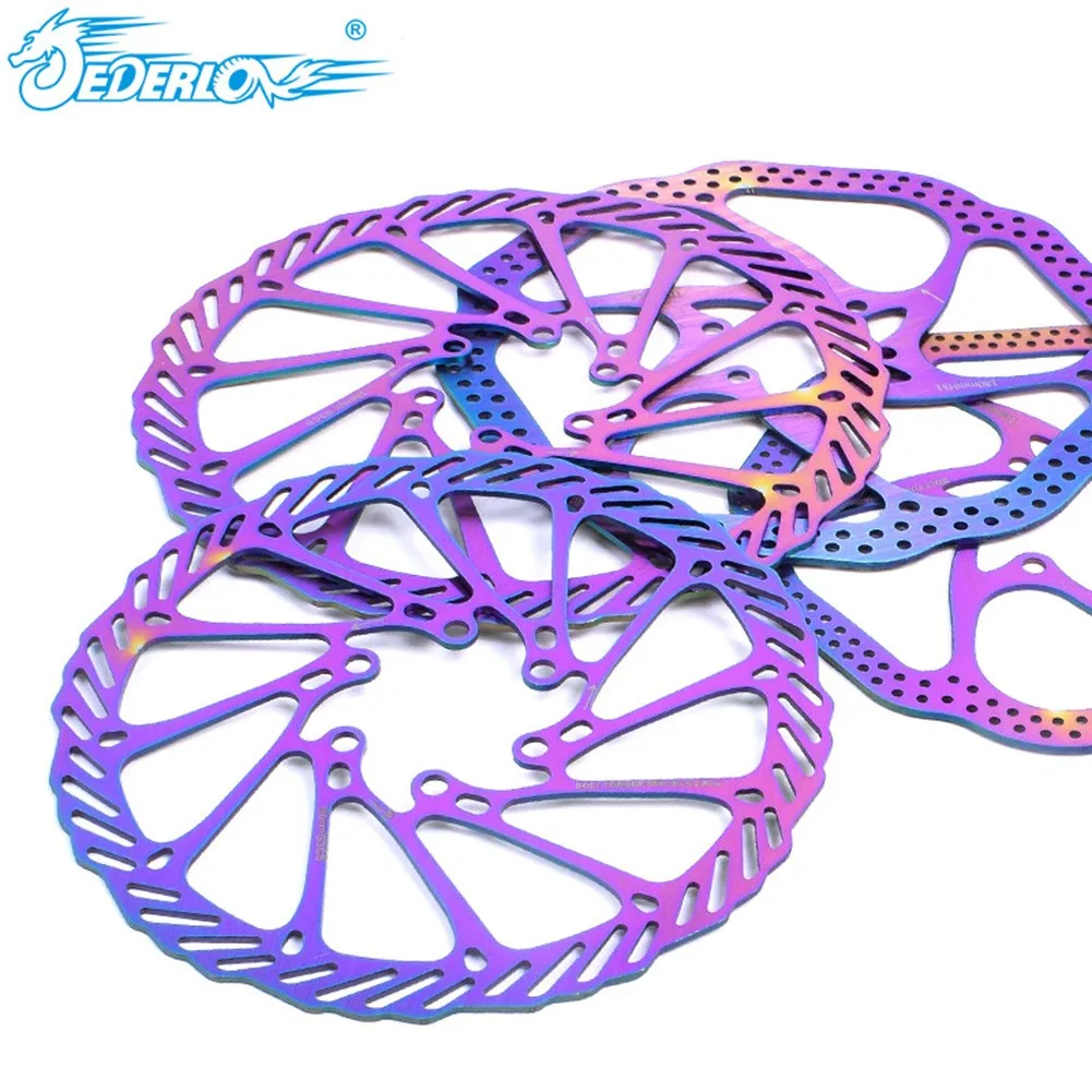 

160/180mm Cycling Disc Brake Oil Slick MTB Mountain Bike Bicycle Colorful Brake Rotor Brake Disc With 6 Bolt Bike Accessories