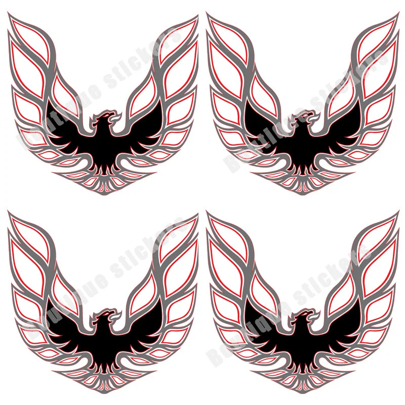 

Набор из 4 предметов Pontiac Firebird, Ретро Винтажные виниловые наклейки, наклейки для автомобиля, стикеры для гоночного автомобиля и шлема, высоко...