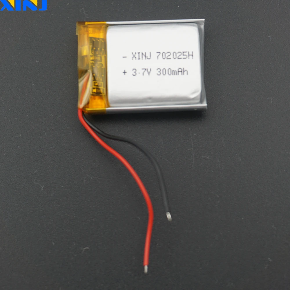 XINJ 3,7 V 300mAh LiPo литиевая полимерная аккумуляторная батарея Li po 702025 для DIY gps Sat Nav Автомобильная камера dvc DVR рекордер вождения