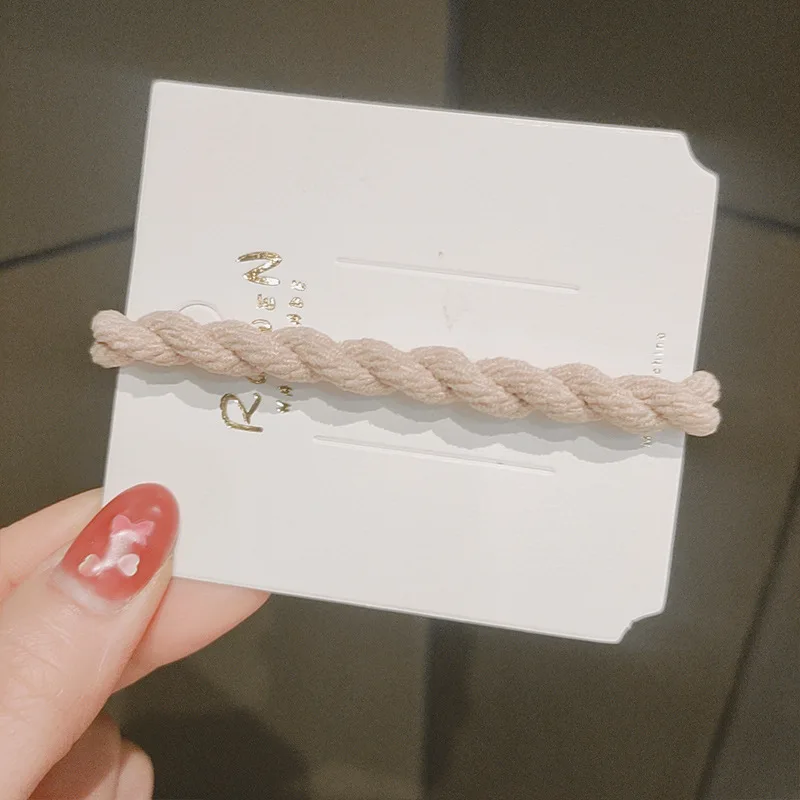 

Japanese and Korean simple basic hair band, all-match thick solid color twist hair band rubber band