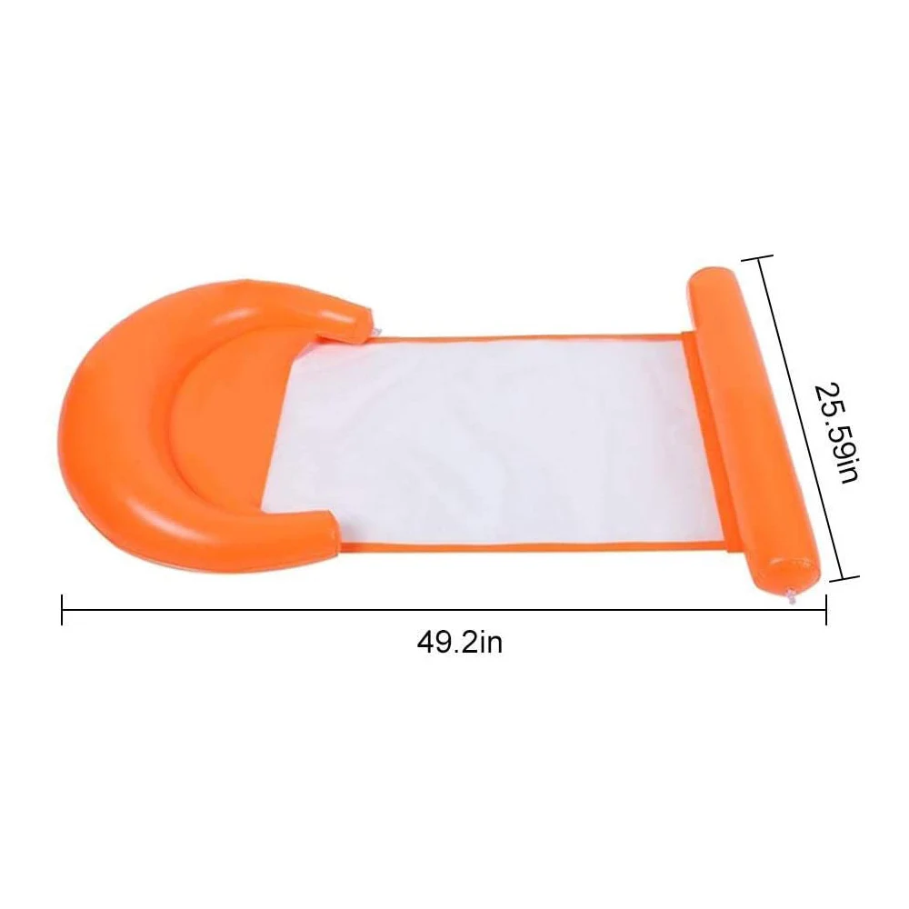 

Water Hammock Recliner Air Mattresses Inflatable Floating Swimming Mattress Swimming Ring Pool Party Toy Lounge Bed 125x65CM