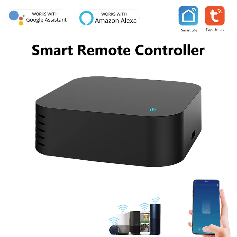 

Датчик температуры и влажности Tuya/Smart Life, универсальный инфракрасный пульт дистанционного управления, Wi-Fi, ИК