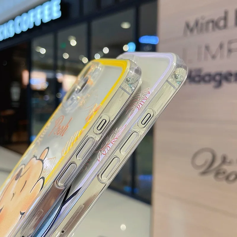 Мягкий ТПУ чехол с рисунками из мультфильмов Винни-Пух для IPhone 11 12 13 Pro Max 7 8 Plus SE X XS