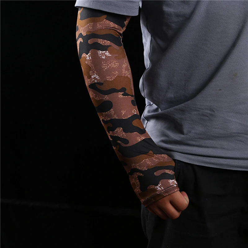 1 пара спортивных рукавов с камуфляжным принтом велосипедные рукава Обложка