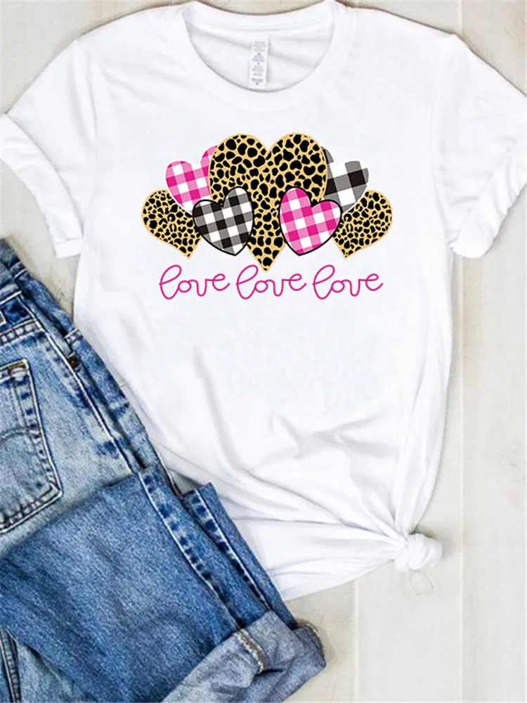 Женские леопардовые зимние сапоги в клетку с принтом сердце Любовь мягкая летняя