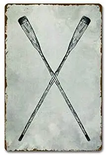 

Twin Oars Metal Sign 12" x 18"