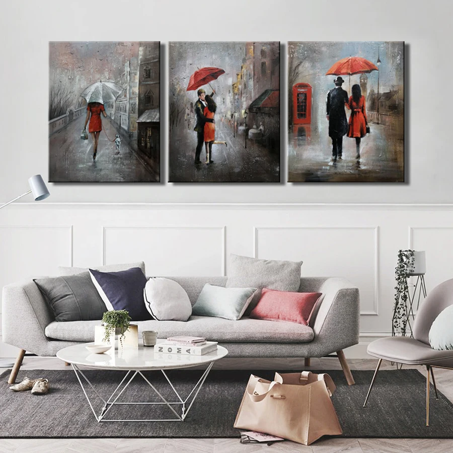 

Modern Landscape diy diamond painting Wall Art Canvas Painting lovers in the rain diamond mosaic diamond embroidery home decor