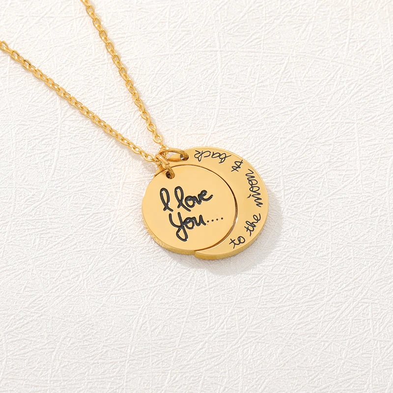 Колье с надписью I love You to the Moon &amp back you moon подарок для влюбленных ювелирные изделия