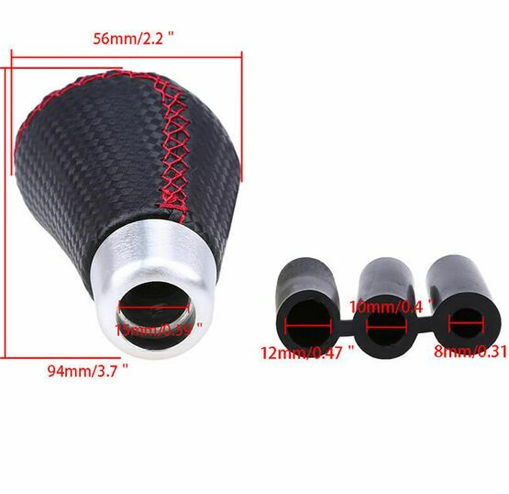 Автомобильный черный кожаный красный Ститч из углеродного волокна ручной