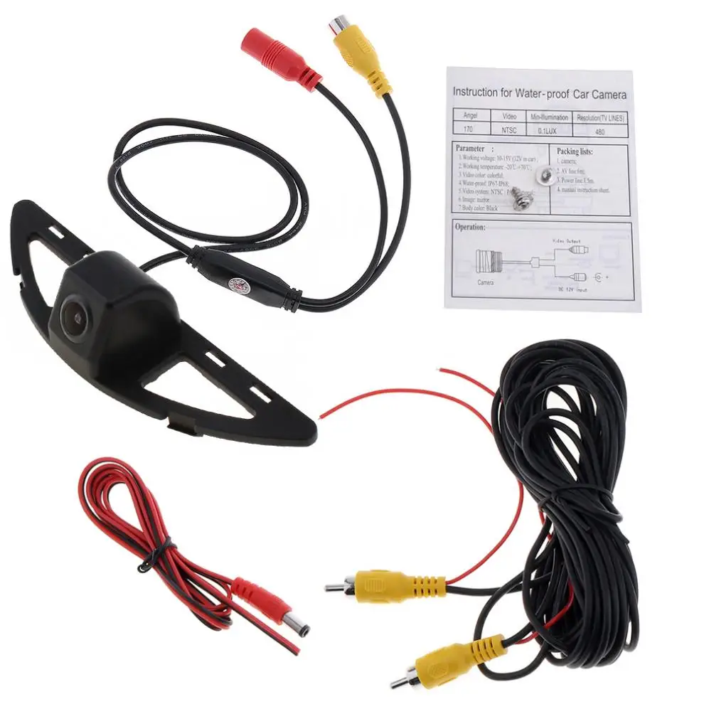 CCD HD 480TVL Автомобильная камера заднего вида, 170 градусов, широкоугольная Автомобильная камера заднего вида для 08 11 12 14 Honda City