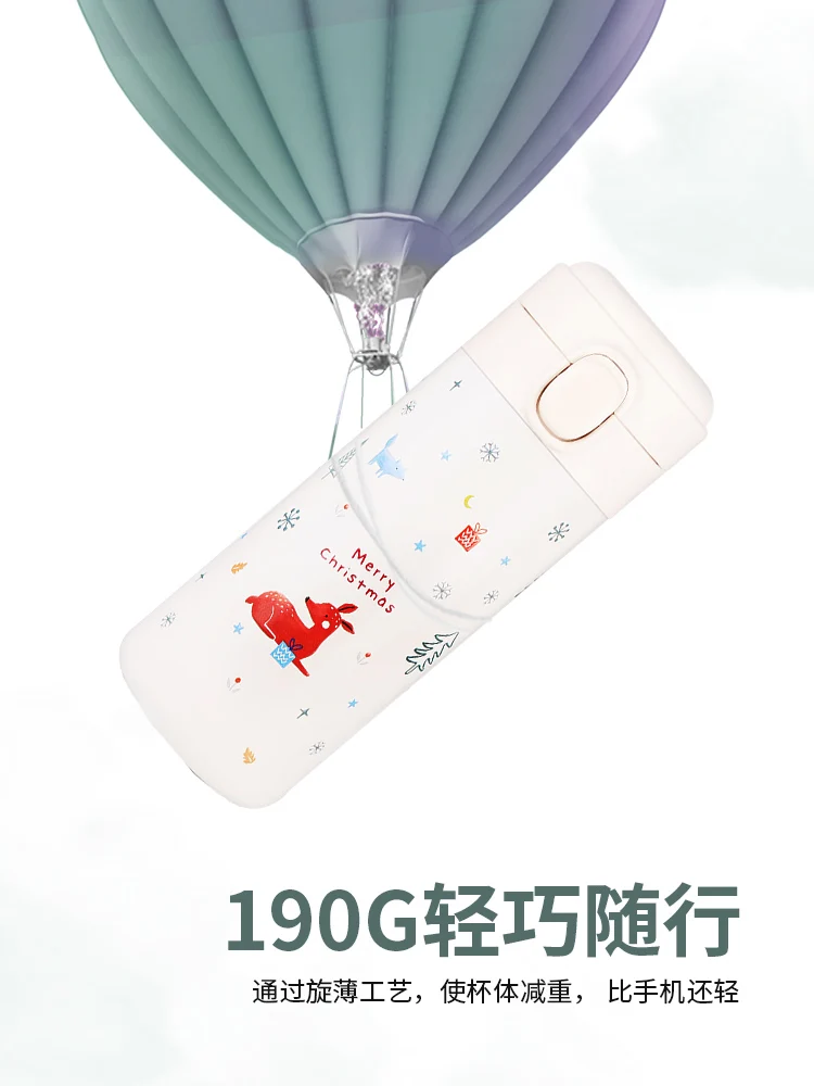 316 Stainless Steel Thermo Cup Travel Coffee Mug Christmas Insulated Student Lovely Simple Male Female Drinkware BB50BW | Дом и сад