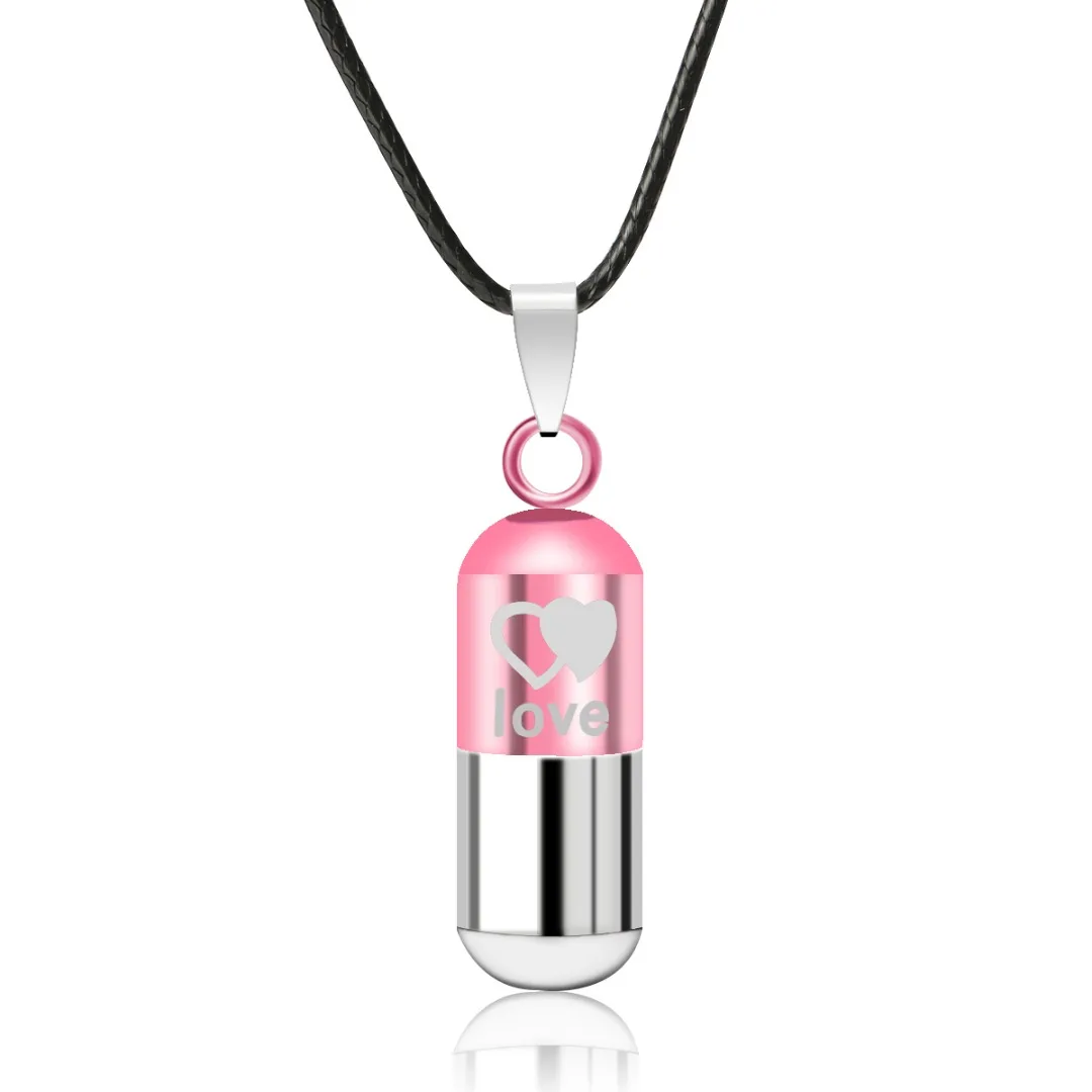 Shellhard пепельница Keepsake Neckalces винтажная металлическая урна Кремация любовь кулон в форме таблетки ожерелье для мужчин женщин ювелирные изделия