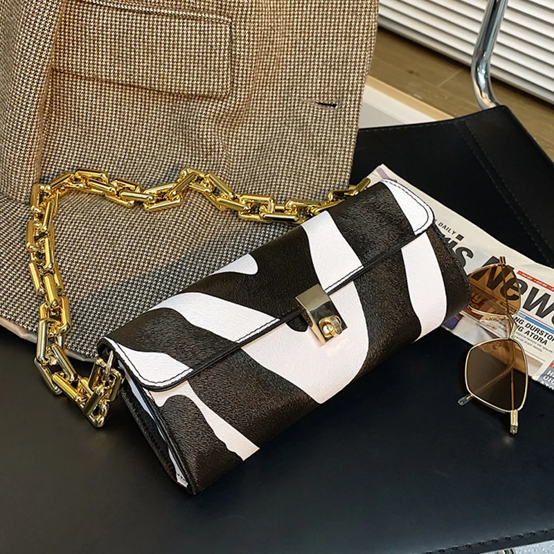 Высококачественные сумки на плечо с принтом зебры для женщин 2020 модные