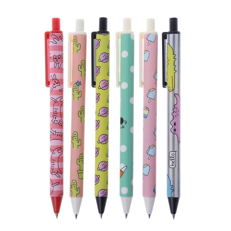 

0.5mm Cartoon Press Gel Pen Black Ink School Office Supply Student Stationery