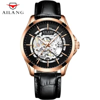 mens watch gold full stainless steel transparent automatic mechanical watch skeleton steampunk clock men relogio masculino