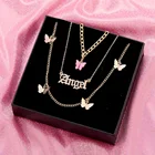 Женское многослойное ожерелье Ins, модное ювелирное изделие с бабочкой, вечерние подарки, оптовая продажа
