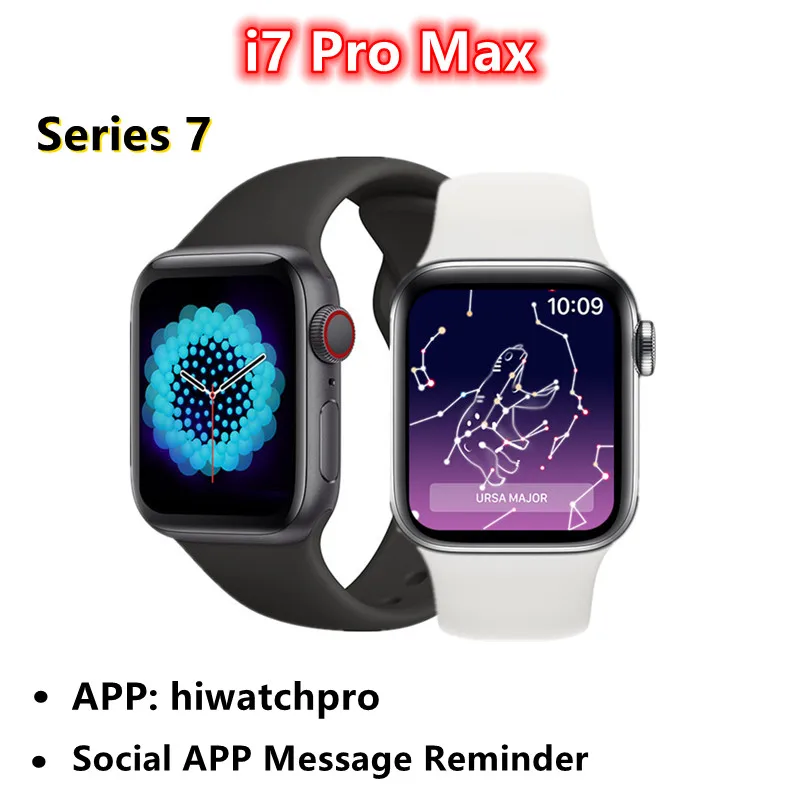 

IWO 14 Серия 7 Новинка i7 PRO MAX Смарт-часы Bluetooth Вызов пульсометр IP67 водонепроницаемые спортивные часы PK IWO 13 PRO W27 W37 X8 MAX X7