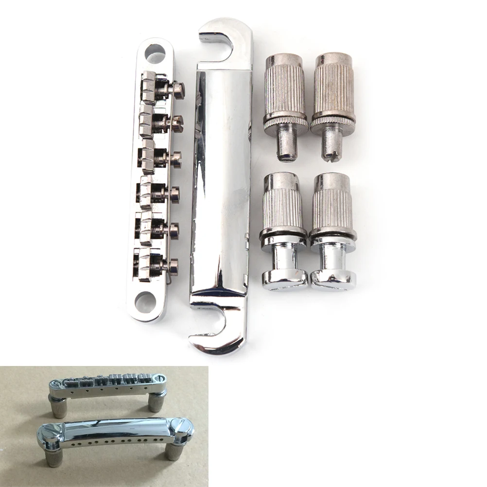 Набор 12 струнных мелодий-O-Matic Tailpiece &amp Bridge для электрогитары-Серебристый | Спорт и