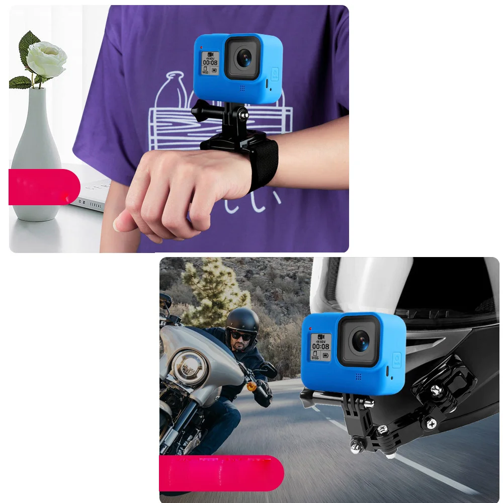 JINSERTA мягкий силиконовый корпус Защитная пленка для Gopro Hero 8 чехол черный Полное покрытие оболочка для Gopro Hero 8 Экшн-камера