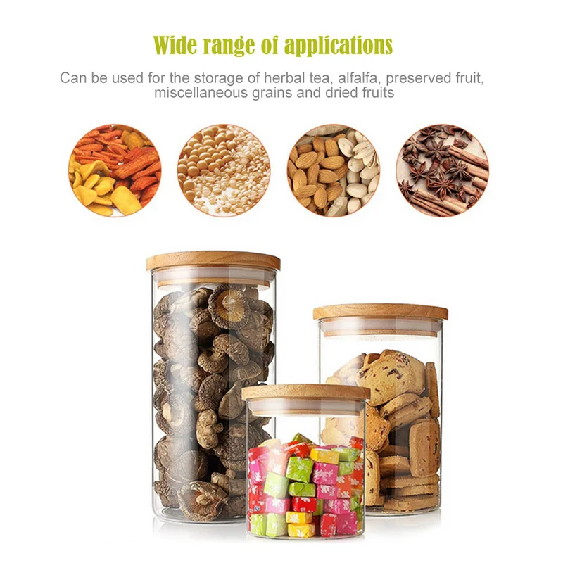 Кухонная Стеклянная банка для хранения еды экологичные кухонные бутылки