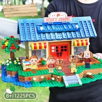 k103 1225pcs streethouse building toys the animal crossing house assembly bricks model building blocks kids christmas toys gifts