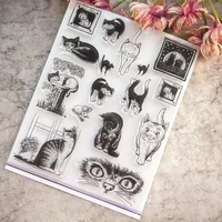 meet huang sport cat clear stamps new 2020 stamps for scrapbooking transparent rubber seal stamp for card making