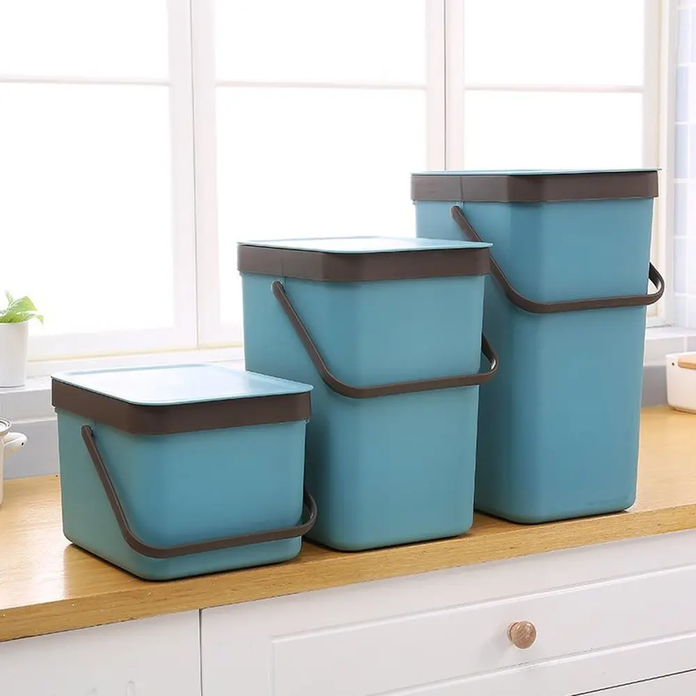 

Solid color simple kitchen with new trash can portable handheld wall integrated trash can WF9171145