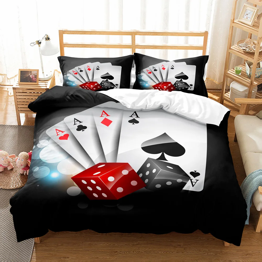 

Game Poker Bedding Set Playing Card Funny Joker 3d Duvet Cover Set Comforter Bed Linen Twin Queen King Single Size Dropshipping
