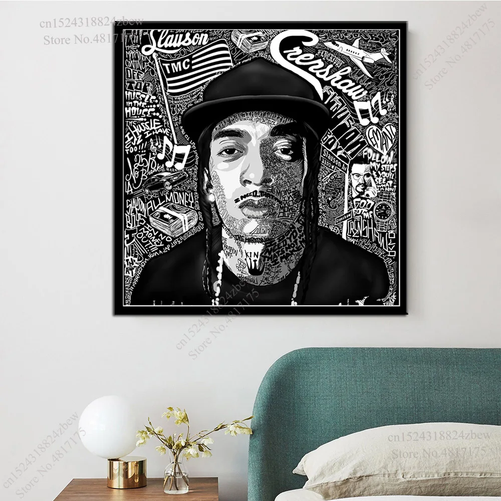 Постер Nipsey рэпер певец музыкальный альбом почтовый ящик деньги TMC Hussle Картина на