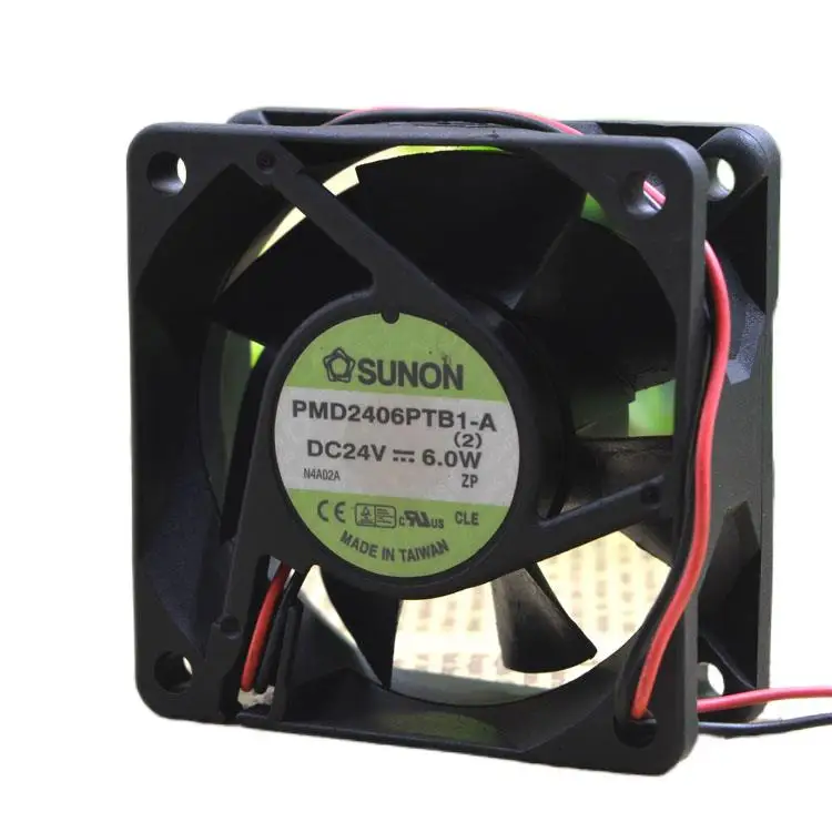 SUNON PMD2406PTB1-A 6025, 24 В, 6,0 Вт, 6 см, максимальная скорость потока воздуха, двухшаровой инверторный вентилятор