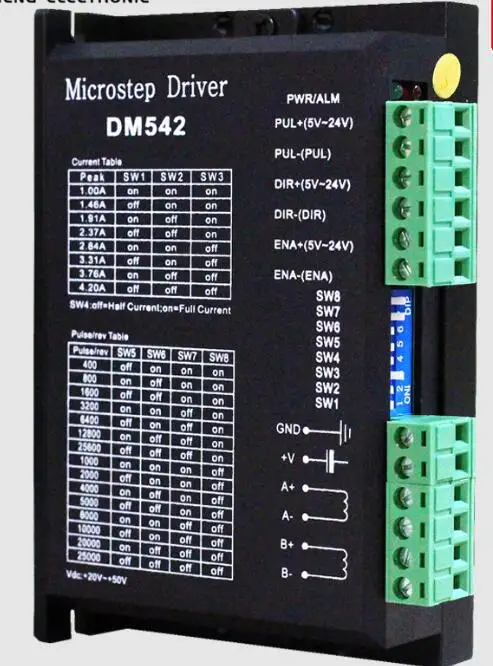 DM542 DSP цифровой 57/60/86 Драйвер шагового двигателя вместо Leadshine M542/M542H 128