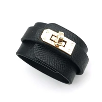 totabc multi layer alloy leather bracelet for womens retro punk casual bracelet jewelry accessories