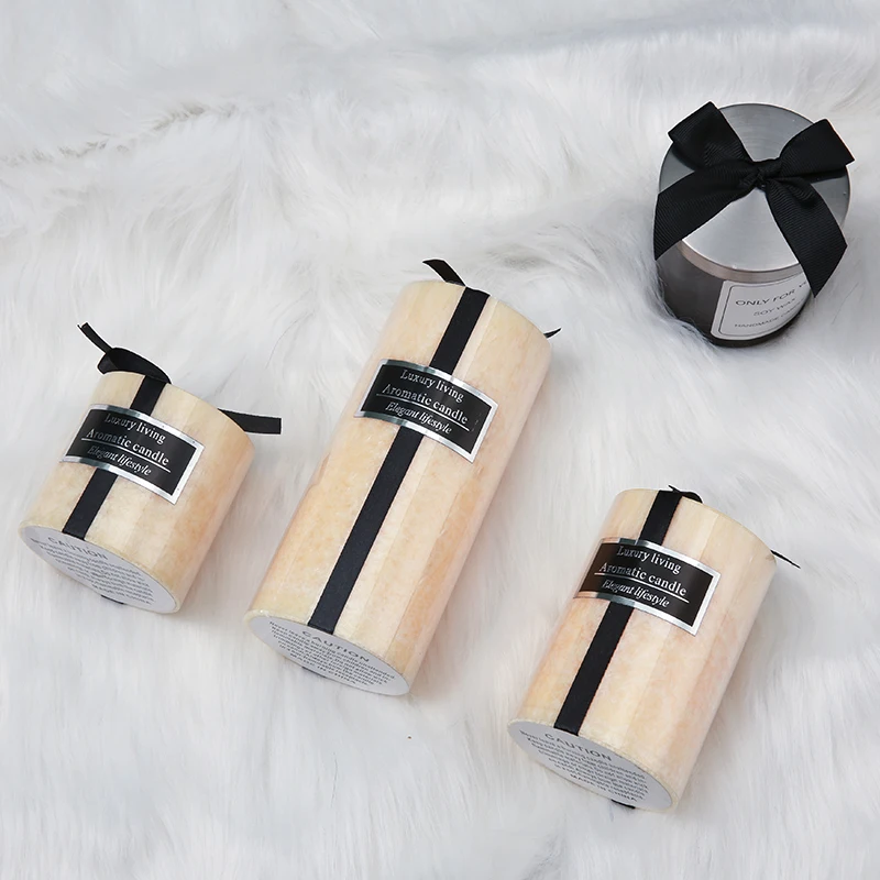 Nordic Романтический ароматические свечи столба соевый бездымного свадебные
