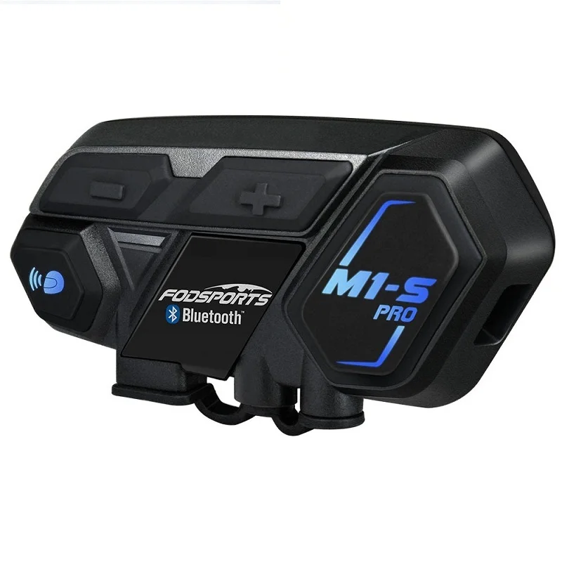 Fodsports M1-S Pro мотоциклетный Интерком шлем bluetooth гарнитура 8 гонщиков 2000 м группа Интерком Водонепроницаемый BT домофон