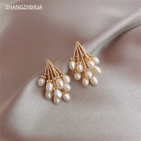 korean retro baroque pearl stud earrings stylish womens earrings small gifts 2020 new jewelry