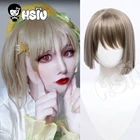 Парик для косплея Nakasu Kasumi LoveLive PDP Perfect Dream Project Косплей бренда HSIU темно-золотые короткие волосы парик для вечеринок + бесплатная шапочка для парика