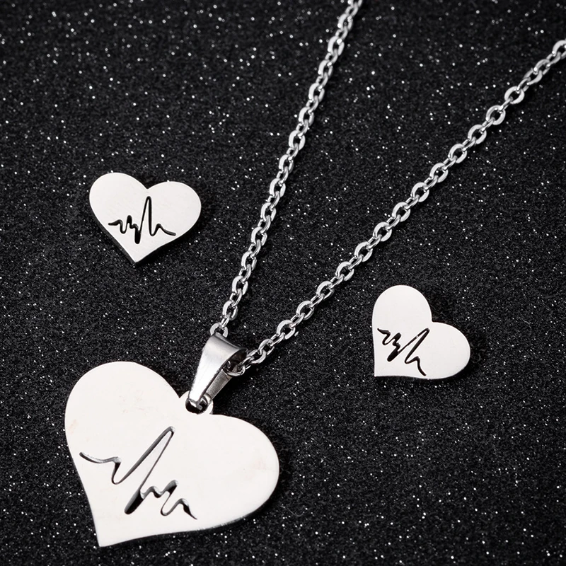 Ожерелье с золотым нагревом женская подвеска в виде пульса для пары Женские