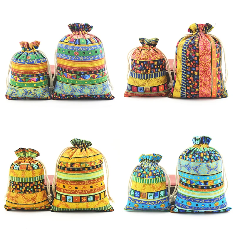 

Harajuke Drawstring Bag folk-custom Storage Bag Ethnic Retro Sachet Bag Jewelry Bag Drawstring Bag DIY Sachet Gifts Package Bag