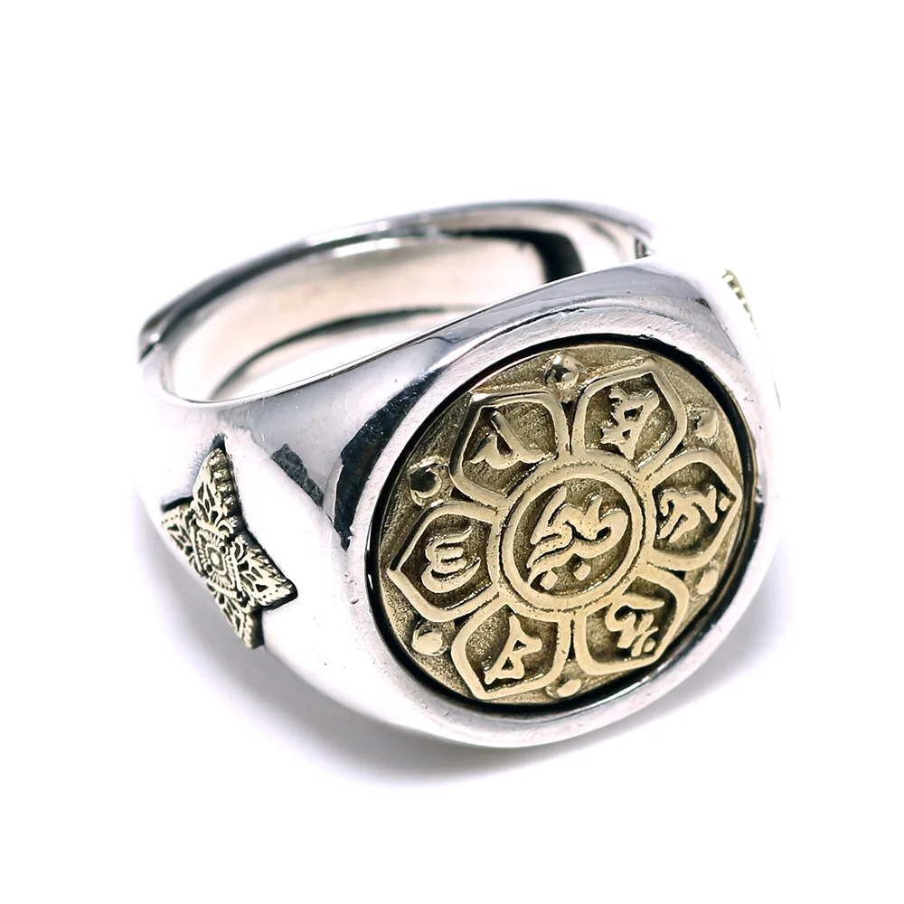 Подлинные 925 пробы серебряные вращающиеся OM кольца мантра и Китайский Зодиак