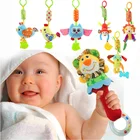 Мультяшные детские игрушки на возраст 0-12 месяцев, подвесные погремушки для детской коляски, плюшевые детские игрушки для новорожденных, для маленьких мальчиков и девочек