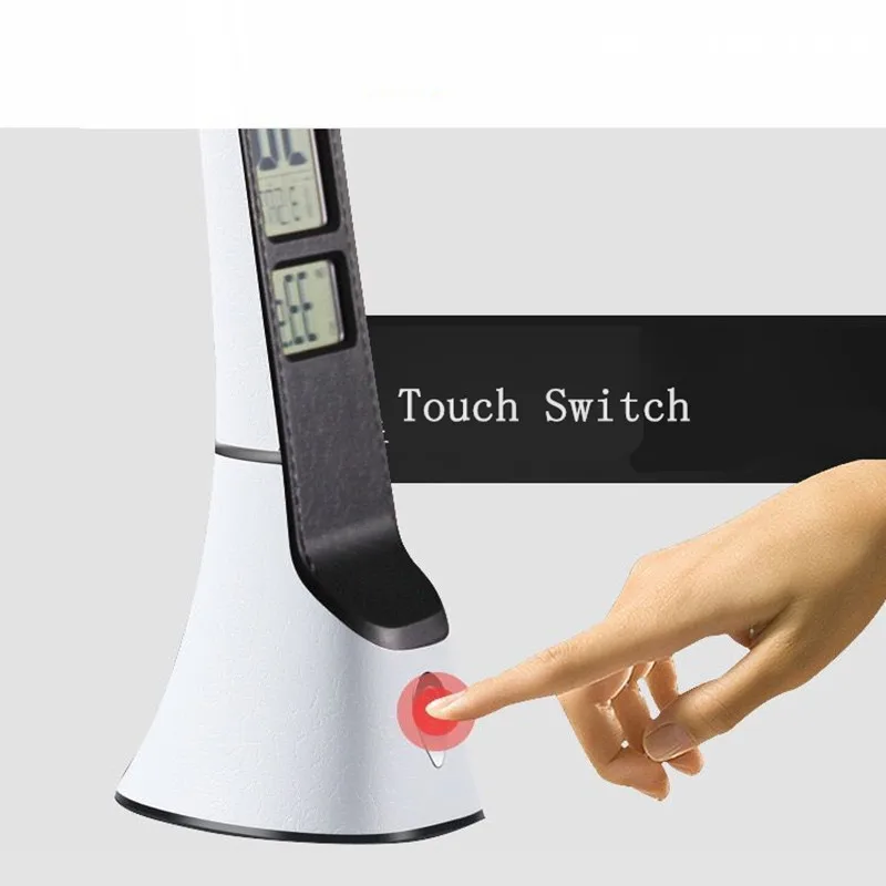 Светодиодная настольная лампа с календарем датчиком температуры и часами 3 цвета