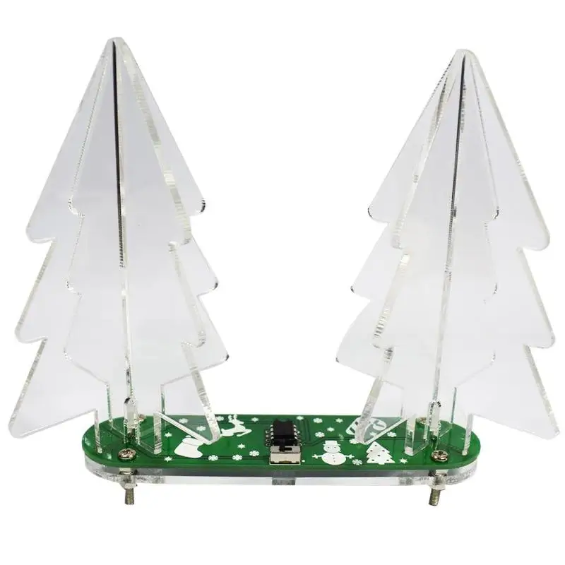 

DIY light Toys Full Color Changing LED gradient Acrylic 3D Christmas Tree Kit Home Decor education science Toys learning Set