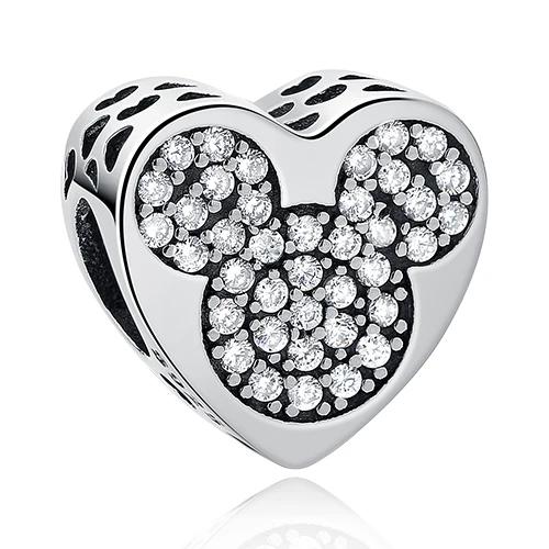 925 пробы, серебряные подвески, бусины, подходят к оригиналу Pandora, очаровательный браслет, божья коровка, кошка, собака, бусины Минни, для рукоделия, для изготовления женских ювелирных изделий - Цвет: PY1394