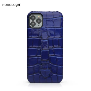 horologii luxury mobile phone case for iphone 13 x xr 11 12 with finger holder handle at the back croco pattern dropship free global shipping