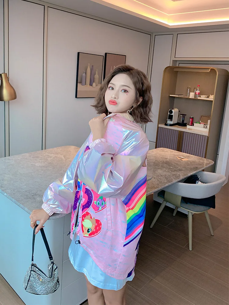 Женская куртка женская Европейская станция 2020 Весна Новый свободный большой