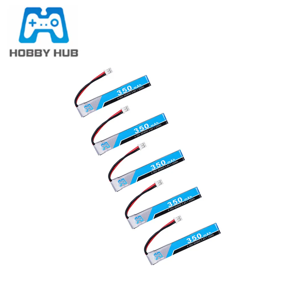 Аккумулятор 1S 350 мА · ч 3 8 в 30C/60C 4 35 HV Lipo PH2.0 штекер для 65S UK65 Blade Inductrix UR65 Tiny Whoop Drone |