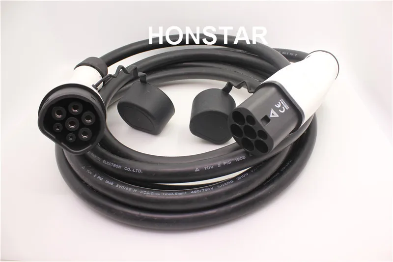 Однофазный кабель 16 А 5 м цвет белый тип 2 зарядная станция для