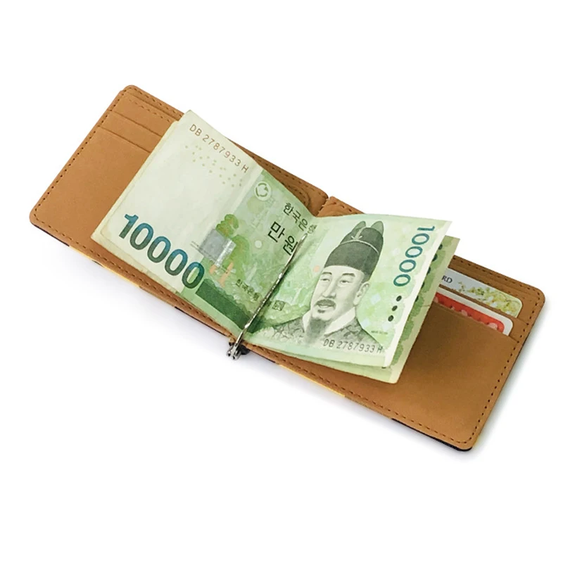 Новинка 2021 мужской кожаный кошелек в армейском камуфляжном стиле с зажимом для