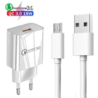 Быстрое зарядное устройство USB для Huawei Honor 9A 9C 9S 10i 20i 8A 8S 7A 7C, быстрая зарядка 3,0, адаптер для телефона, Micro USB, зарядный кабель, европейская вилка